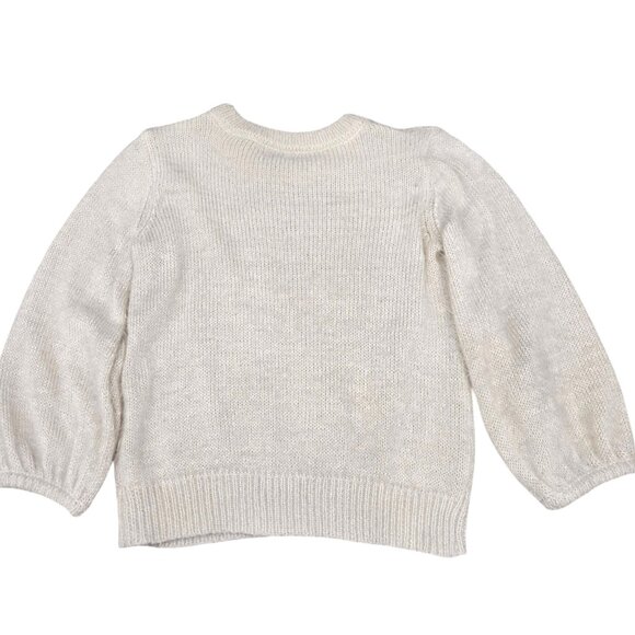 A New Day Fuzzy Crew Neck Sweater Women's Small Winter White Fluffy Soft - Picture 2 of 6